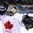 GANGNEUNG, SOUTH KOREA - FEBRUARY 15: Canada's Ben Scrivens #30 takes a break between whistles during preliminary round action at the PyeongChang 2018 Olympic Winter Games. (Photo by Matt Zambonin/HHOF-IIHF Images)


